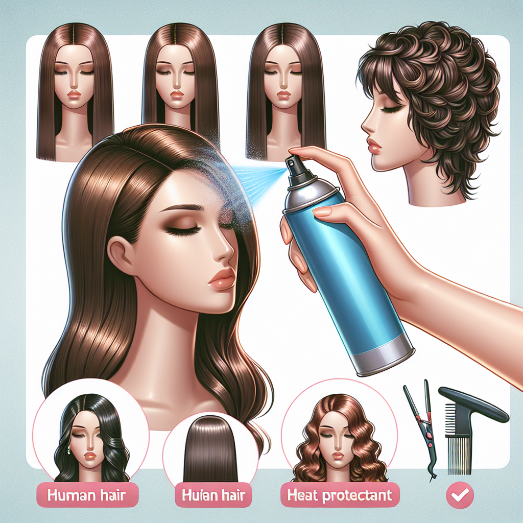 Can heat protectant sprays be used on human hair wigs?